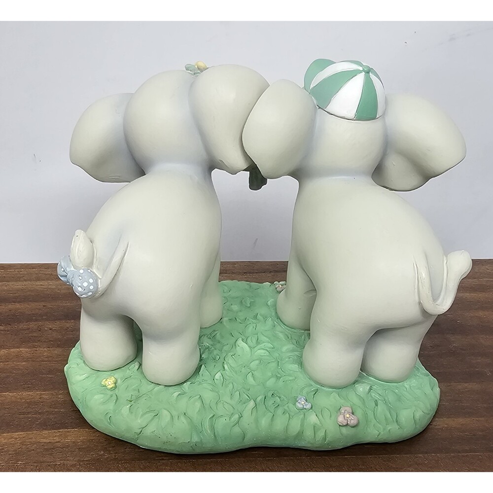 Vtg Precious Moments Figurine Don't Ever Forget How Much I Love You Elephants - Picture 3 of 7